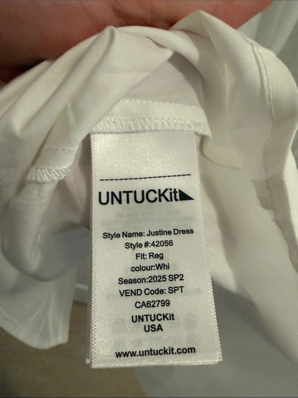 UNTUCKit White Button-Front Dress with Multicolor Ric Rac - Picture 6 of 7